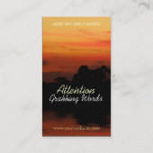 Sunset Silhouette Skies Business Card Visitenkarte (Rückseite)