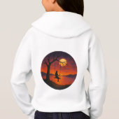 Sunset Silhouette Swing Art Kids’ Hoodie (Rückseite)