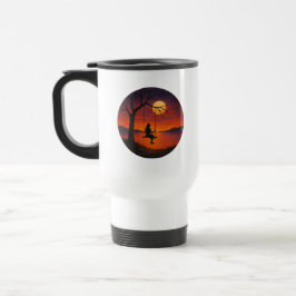 Sunset Silhouette Swing Art Travel Mug Reisebecher
