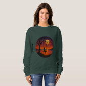 Sunset Silhouette Swing Art Women’s Sweatshirt (Vorne ganz)