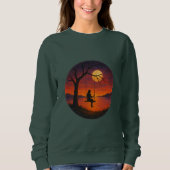Sunset Silhouette Swing Art Women’s Sweatshirt (Vorderseite)