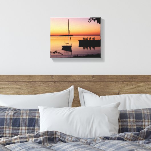 Sunset Silhouette Wrapped Canvas Leinwanddruck (Insitu (Schlafzimmer))