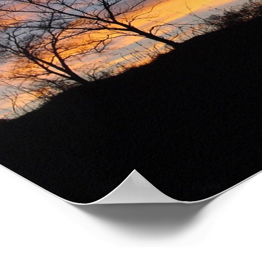 Sunset Sillouette Poster (Ecke)