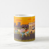 Sunset Sips Café – Urban Chill Becher Kaffeetasse (Mittel)