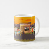 Sunset Sips Café – Urban Chill Mug Kaffeetasse (VorderseiteRechts)