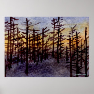 "Sunset Skags" Landschaftsbild Poster-Kiefern Poster