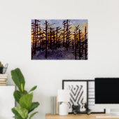 "Sunset Skags" Landschaftsbild Poster-Kiefern Poster (Heimbüro)