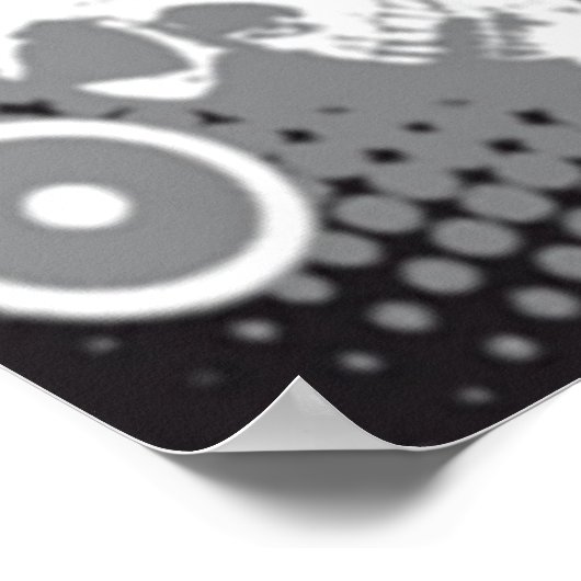 Sunset Skateboarder Poster (Ecke)