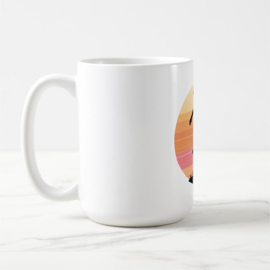 Sunset Skater Silhouette - Minimaler Skate Art Kaffeetasse (Links)