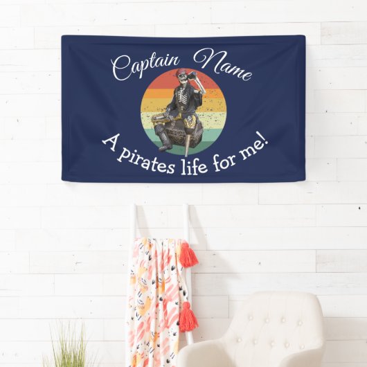 Sunset Skeleton Pirate Party Banner (Insitu)