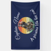 Sunset Skeleton Pirate Party Banner (Vertikal)