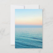 Sunset Skies Beach Ocean Wedding RSVP (Rückseite)