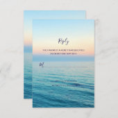 Sunset Skies Beach Ocean Wedding RSVP (Vorne/Hinten)