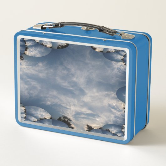 Sunset Skies Fraktal Metall Brotdose (Rückseite)