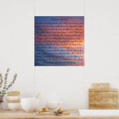 Sunset Sky Bibel Vers Gebet Ephesians 3 Poster (Küche)