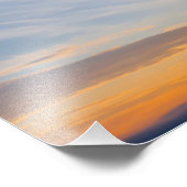 Sunset Sky Clouds Orange Blue Fotodruck (Ecke)