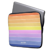 Sunset Sky Colorful Horizontal Stripes Personalise Laptopschutzhülle (Vorderseite Links)