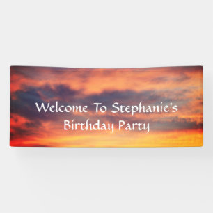 Sunset Sky Foto Geburtstagspartei Custom Artistic Banner