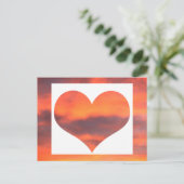 Sunset Sky Foto Picture Landscape Orange Herzstück Postkarte (Stehend Vorderseite)
