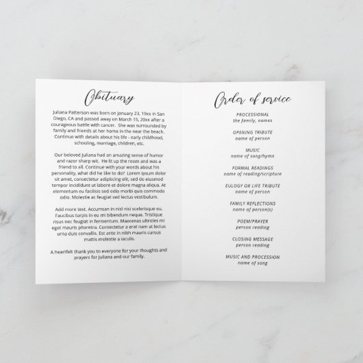 Sunset Sky Fotos Feier zum Lebensfest Programm (Innenseite)