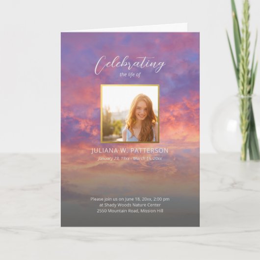 Sunset Sky Fotos Feier zum Lebensfest Programm (Vorderseite)