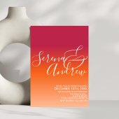 Sunset Sky Gradient Orange Viva Magenta Moderne Einladung