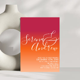 Sunset Sky Gradient Orange Viva Magenta Moderne Einladung