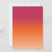 Sunset Sky Gradient Orange Viva Magenta Moderne Einladung (Rückseite)