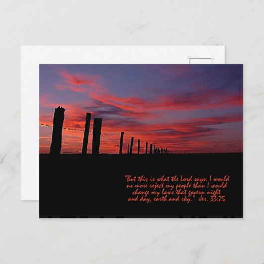 Sunset Sky Inspiration Postkarte (Vorne/Hinten)