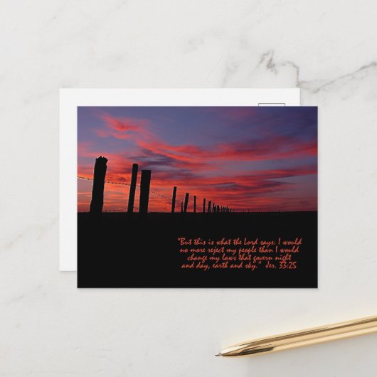 Sunset Sky Inspiration Postkarte (Vorderseite/Rückseite Beispiel)