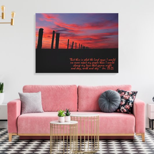 Sunset Sky Inspiration Stretch Canvas Print Leinwanddruck (Insitu (Wohnzimmer))
