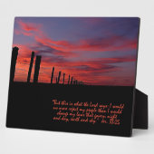 Sunset Sky Inspirational Plaque Fotoplatte (Seite)
