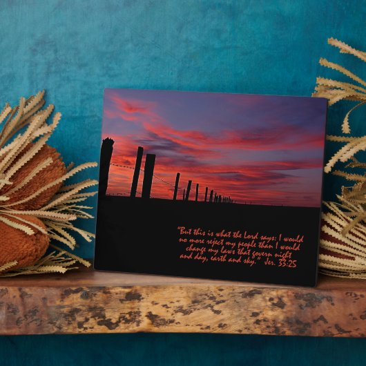 Sunset Sky Inspirational Plaque Fotoplatte (Seite)