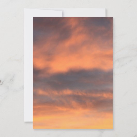 Sunset Sky Landschaftlich Cloudy Orange farbenfroh Einladung (Rückseite)