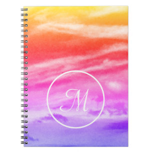 Sunset Sky Monogram Notizblock