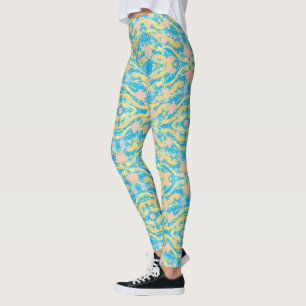 Sunset Sky Paint Spritzer Leggings