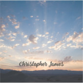 Sunset Sky Personalisiert Aufkleber (Vorderseite)