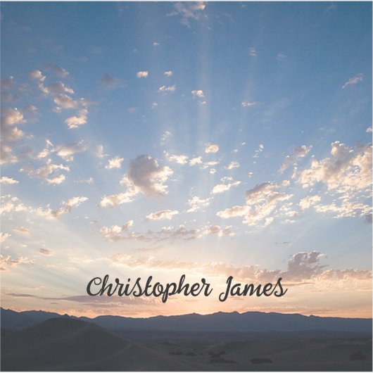 Sunset Sky Personalisiert Aufkleber (Vorderseite)