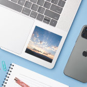 Sunset Sky Personalisiert Aufkleber (Laptop mit iPhone)