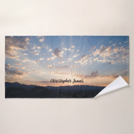 Sunset Sky Personalisiert Badehandtuch