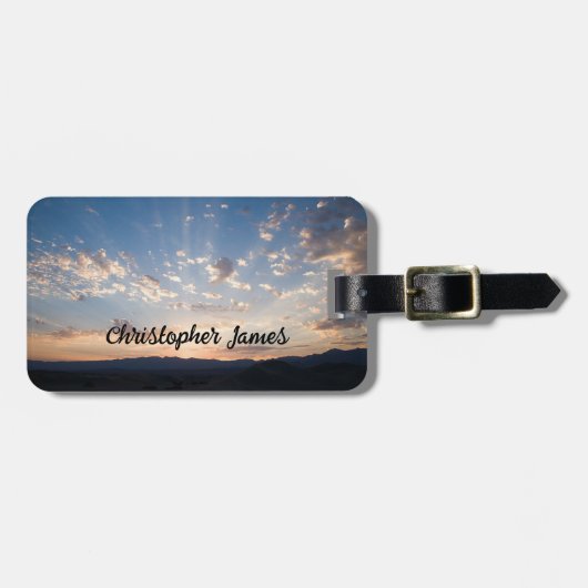 Sunset Sky Personalisiert Gepäckanhänger (Vorderseite horizontal)