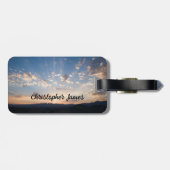Sunset Sky Personalisiert Gepäckanhänger (Rückseite horizontal)