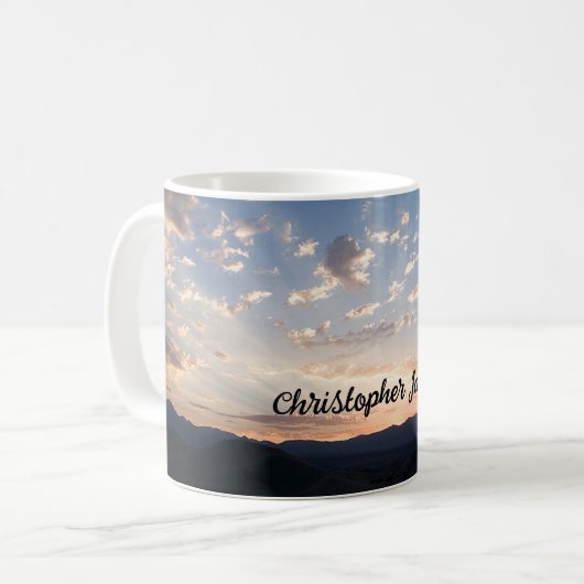 Sunset Sky Personalisiert Kaffeetasse (Vorderseite Links)