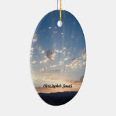 Sunset Sky Personalisiert Keramik Ornament (Rechts)