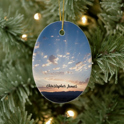 Sunset Sky Personalisiert Keramik Ornament (Baum)