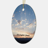 Sunset Sky Personalisiert Keramik Ornament (Links)