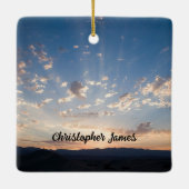 Sunset Sky Personalisiert Keramikornament (Rückseite)