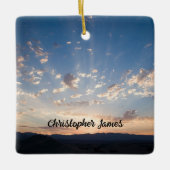 Sunset Sky Personalisiert Keramikornament (Vorderseite)