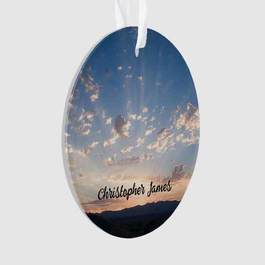 Sunset Sky Personalisiert Ornament (Vorderseite)