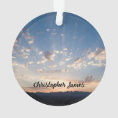 Sunset Sky Personalisiert Ornament (Rückseite)
